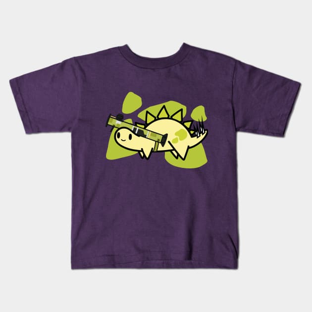 Armed Stegosaurus Steg-O Kids T-Shirt by FlamingFox